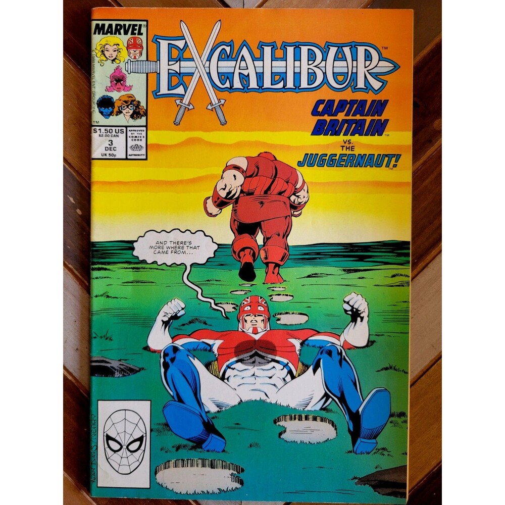 Excalibur #3 (Marvel 1988) Captain Britain vs. Juggernaut + Nightcrawler (5.0)